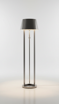 Steel Mist brushed metal floor lamp