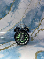 Small Metal Twin Bell Analog Alarm Clock