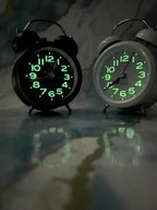 Small Metal Twin Bell Analog Alarm Clock