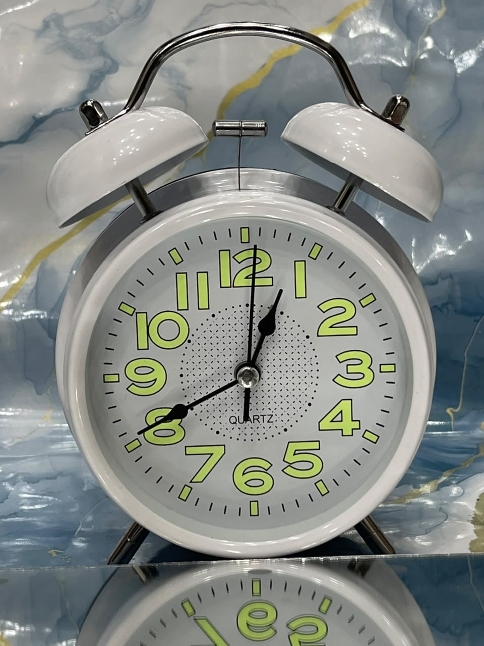 Classic Vintage Twin Bell Metal Alarm Clock Glow in the Dark Dial Loud Alarm Bedside Table Desk Decor