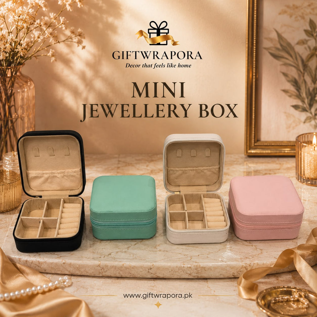 Portable Mini Jewellery Box Travel Organizer Case Storage Container for Rings Earrings Necklace Storage Display