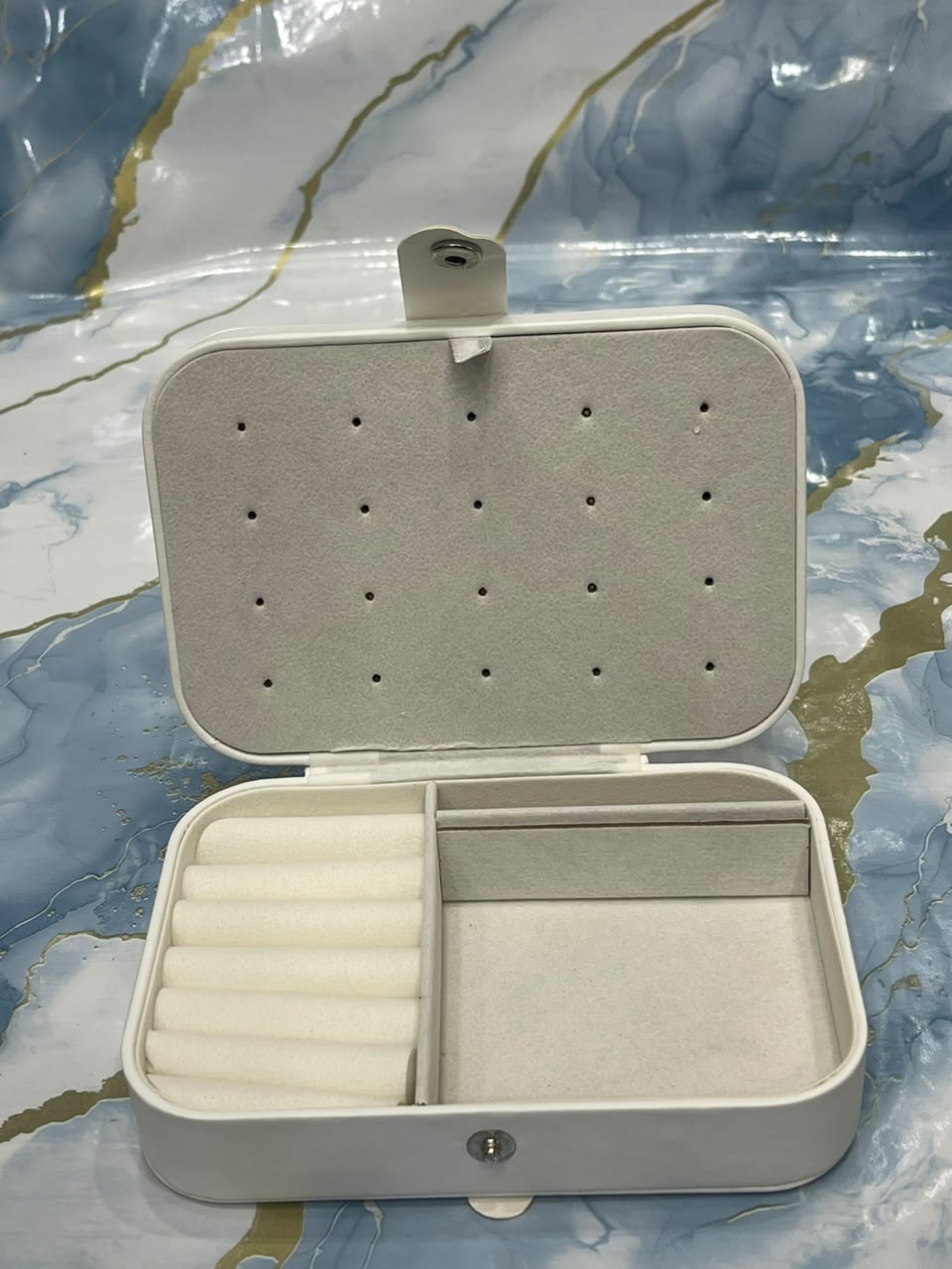 Three Layer Jewellery Box Portable Travel Organizer Case for Earrings Rings Necklaces Aesthetic Cosmetic Display Storage Container