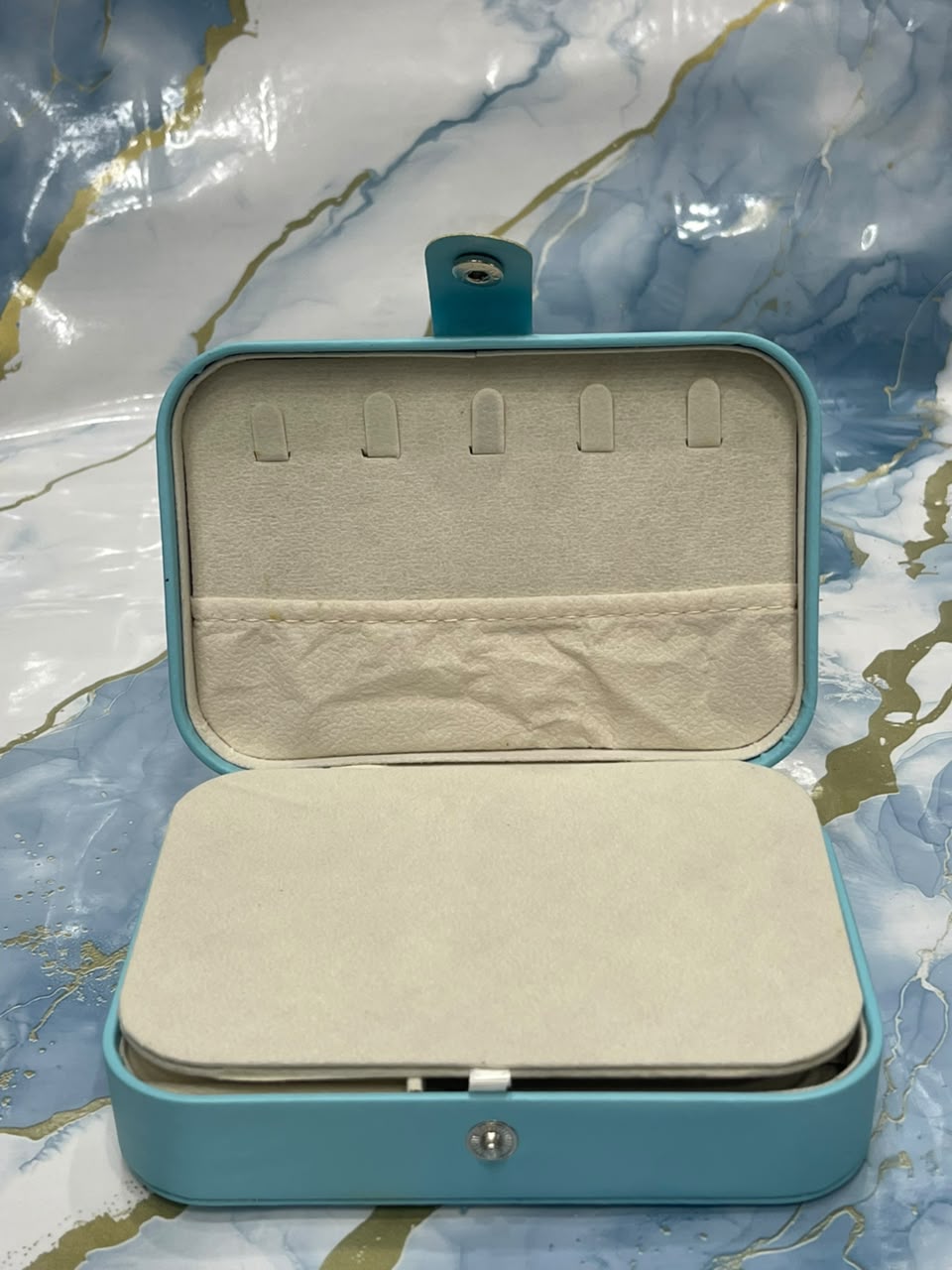 Three Layer Jewellery Box Portable Travel Organizer Case for Earrings Rings Necklaces Aesthetic Cosmetic Display Storage Container