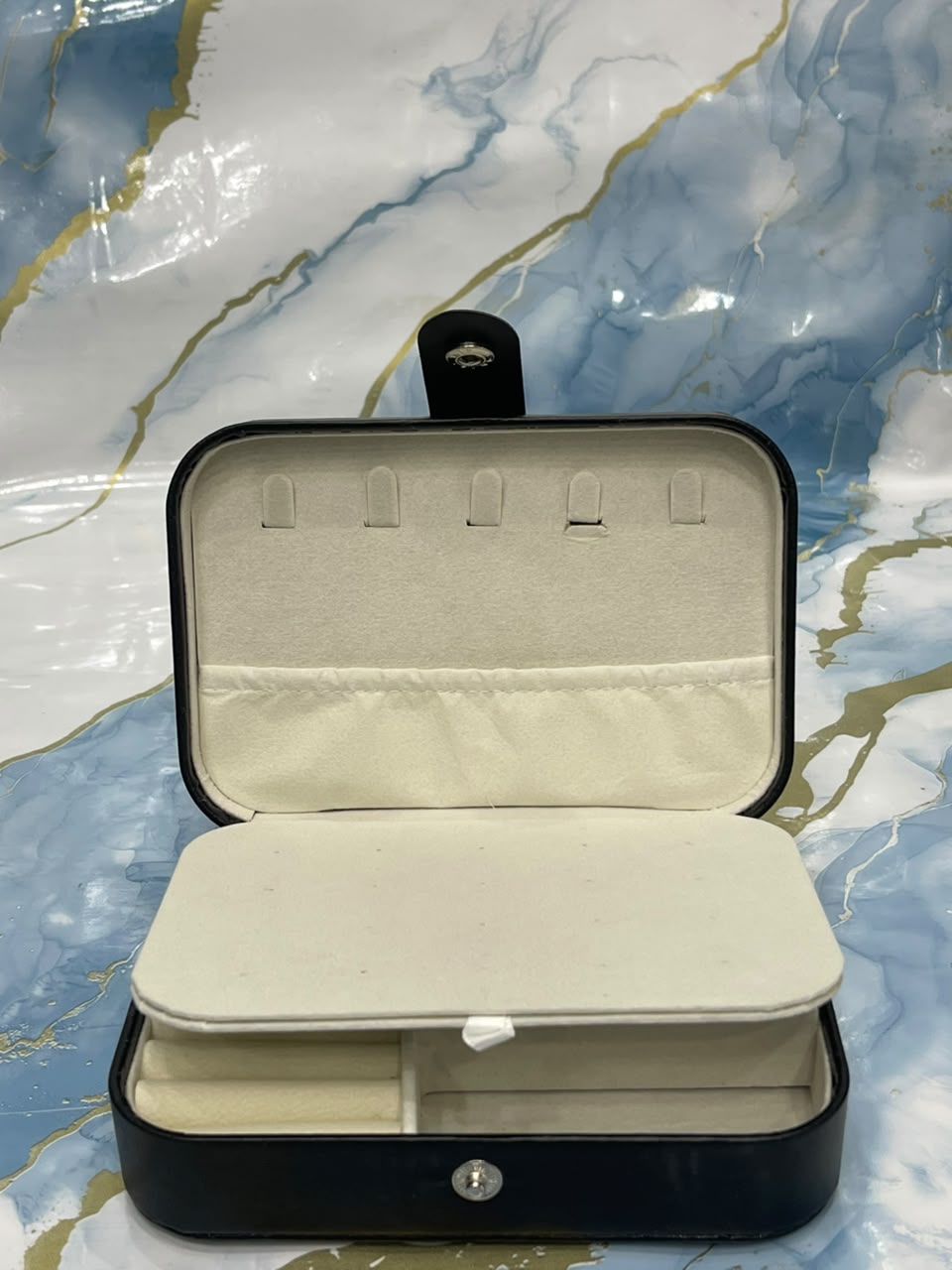 Three Layer Jewellery Box Portable Travel Organizer Case for Earrings Rings Necklaces Aesthetic Cosmetic Display Storage Container