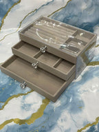3-Drawer Clear Acrylic Jewellery Box with Velvet Trays