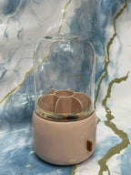 360° Rotating Makeup Brush Holder with Dustproof Lid
