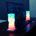 Rechargeable Geometric Triangle Touch Lamp (Warm White & RGB)