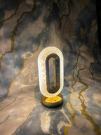 Rechargeable Oval Crystal Touch Table Lamp (3 Lighting Modes)