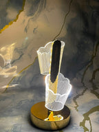Rechargeable Crystal Flower LED Touch Lamp (3 Lighting Modes)