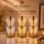 Rechargeable Crystal Flower LED Touch Lamp (3 Lighting Modes)