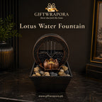 Modern Lotus Tabletop Water Fountain with LED Light