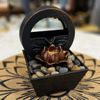 Modern Lotus Tabletop Water Fountain with LED Light