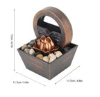 Modern Lotus Tabletop Water Fountain with LED Light
