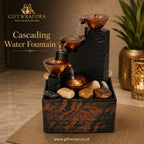 Modern 4-Tier Cascading Water Fountain with LED Light