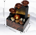 Modern 4-Tier Cascading Water Fountain with LED Light