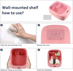 Wall Mounted Cosmetic Organizer Cabinet with Clear Door & Drawer