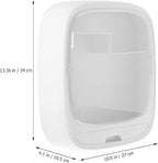 Wall Mounted Cosmetic Organizer Cabinet with Clear Door & Drawer