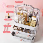 Large Capsule Cosmetic Organizer Box with Drawers