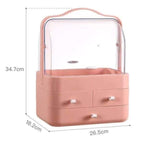 Large Capsule Cosmetic Organizer Box with Drawers