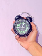 Small Metal Twin Bell Analog Alarm Clock