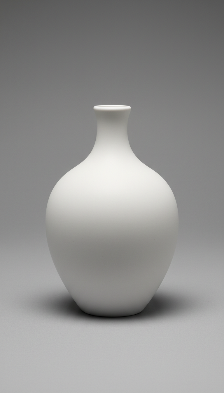 Porcelain White ceramic vase