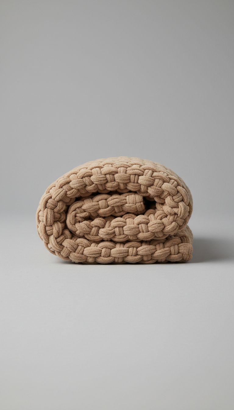 Warm Taupe woven accent throw
